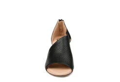 Journee Collection Womens Aretha Wedge Sandal - Black -Shoe Promotion Shop US 01 102152 02