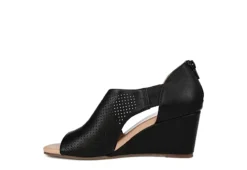 Journee Collection Womens Aretha Wedge Sandal - Black -Shoe Promotion Shop US 01 102152 03