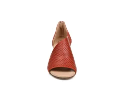 Journee Collection Womens Aretha Wedge Sandal - Rust -Shoe Promotion Shop US 01 102154 02
