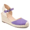 Journee Collection Womens Ashlyn Wedge Sandal - Purple -Shoe Promotion Shop US 01 102163 00