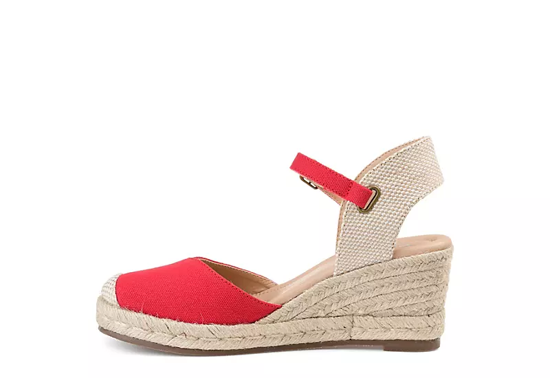 Journee Collection Womens Ashlyn Wedge Sandal - Red 6 Journee Collection Womens Ashlyn Wedge Sandal - Red - Image 4