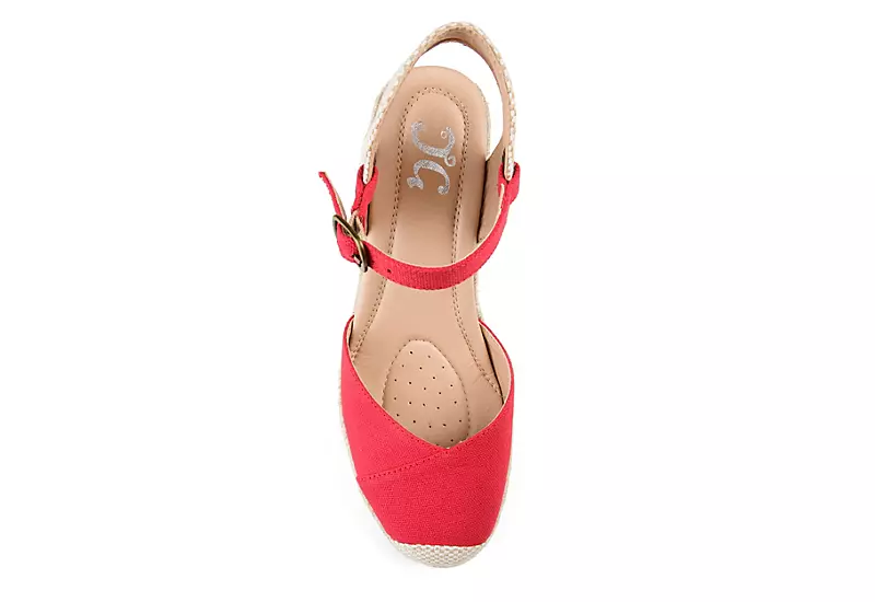 Journee Collection Womens Ashlyn Wedge Sandal - Red 8 Journee Collection Womens Ashlyn Wedge Sandal - Red - Image 6