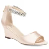 Journee Collection Womens Connor Wedge Sandal - Off White