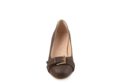 Journee Collection Womens Graysn Wedge Pump - Brown -Shoe Promotion Shop US 01 102243 02
