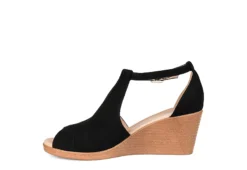 Journee Collection Womens Kedzie Wedge Sandal - Black -Shoe Promotion Shop US 01 102265 03