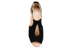 Journee Collection Womens Kedzie Wedge Sandal - Black -Shoe Promotion Shop US 01 102265 05