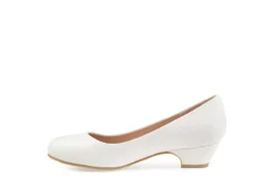 Journee Collection Womens Saar Pump - White -Shoe Promotion Shop US 01 103360 03