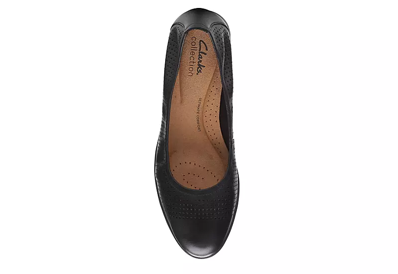 Clarks Womens Jeanette Ease Flat - Black 8 Clarks Womens Jeanette Ease Flat - Black - Image 6