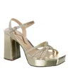 N By Nina Womens Sabrina Platform Sandal - Champagne -Shoe Promotion Shop US 01 106405 00