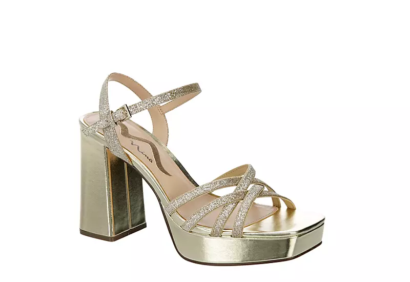 N By Nina Womens Sabrina Platform Sandal - Champagne 3 N By Nina Womens Sabrina Platform Sandal - Champagne