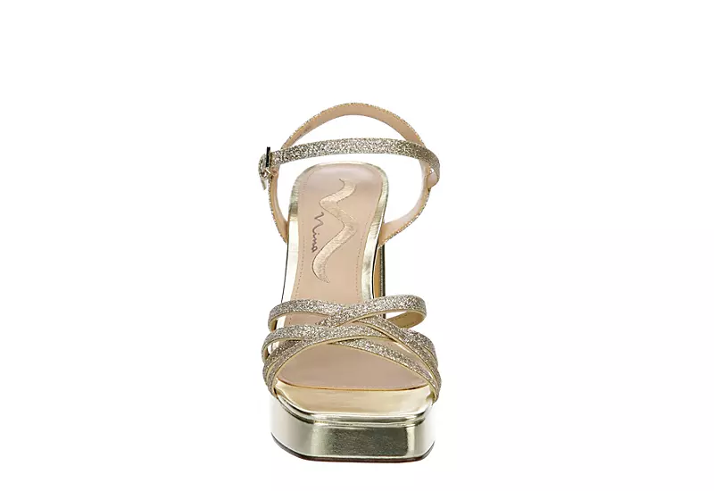 N By Nina Womens Sabrina Platform Sandal - Champagne 5 N By Nina Womens Sabrina Platform Sandal - Champagne - Image 3