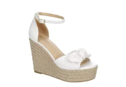 Michael By Michael Shannon Womens Baye Wedge Sandal - White