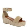 Michael By Michael Shannon Womens Bridgette Wedge Sandal - Tan -Shoe Promotion Shop US 01 107382 00
