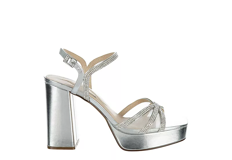 N By Nina Womens Sevyn Platform Sandal - Silver 4 N By Nina Womens Sevyn Platform Sandal - Silver - Image 2