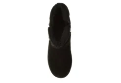 Bearpaw Womens Lucy Fur Wedge Boot - Black -Shoe Promotion Shop US 01 300778 05