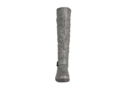 Journee Collection Womens Spokane Extra Wide Calf Tall Boot - Dark Grey -Shoe Promotion Shop US 01 300946 02