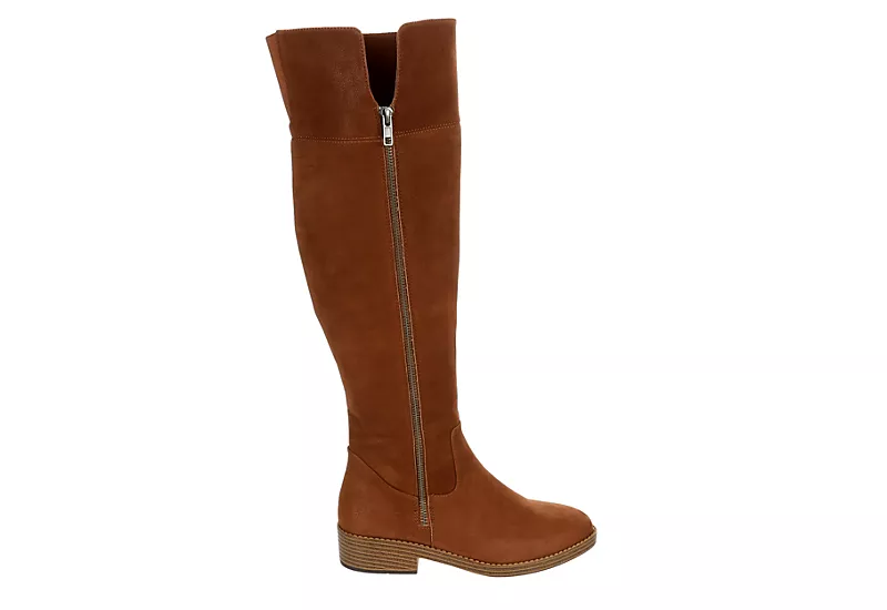 Eva & Zoe Womens Bria Wide Calf Tall Boot - Cognac 4 Eva & Zoe Womens Bria Wide Calf Tall Boot - Cognac - Image 2