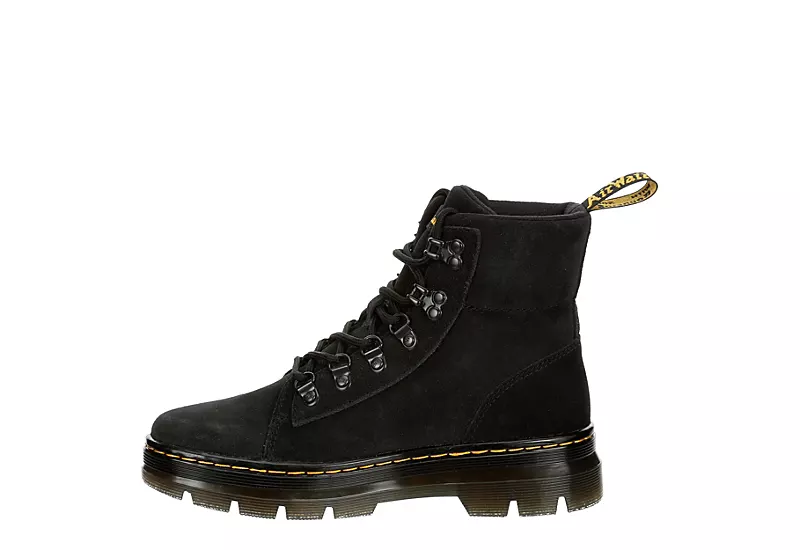 Dr. Martens Dr.martens Womens Combs Suede Combat Boot - Black 6 Dr. Martens Dr.martens Womens Combs Suede Combat Boot - Black - Image 4