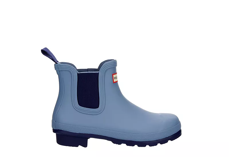 Hunter Boots Llc Womens Original Chelsea Rain Boot - Blue 4 Hunter Boots Llc Womens Original Chelsea Rain Boot - Blue - Image 2