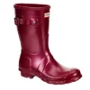 Hunter Boots Llc Womens Original Short Nebula Rain Boot - Burgundy -Shoe Promotion Shop US 01 302449 00