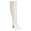 Michael By Michael Shannon Womens Camille Over The Knee Boot - Off White -Shoe Promotion Shop US 01 302767 00