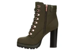 Limelight Womens Halle Lace-up Boot - Olive 12 Limelight Womens Halle Lace-up Boot - Olive -Shoe Promotion Shop US 01 302780 03