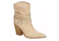 Michael By Michael Shannon Womens Dottie Western Boot - Beige