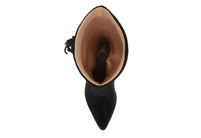 Journee Collection Womens Hartly Fringed Wide Calf Dress Boot - Black 8 Journee Collection Womens Hartly Fringed Wide Calf Dress Boot - Black - Image 6