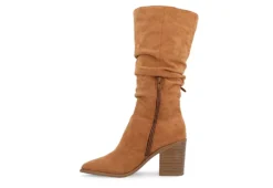 Journee Collection Womens Hartly Fringed Extra Wide Calf Dress Boot - Tan -Shoe Promotion Shop US 01 303185 03