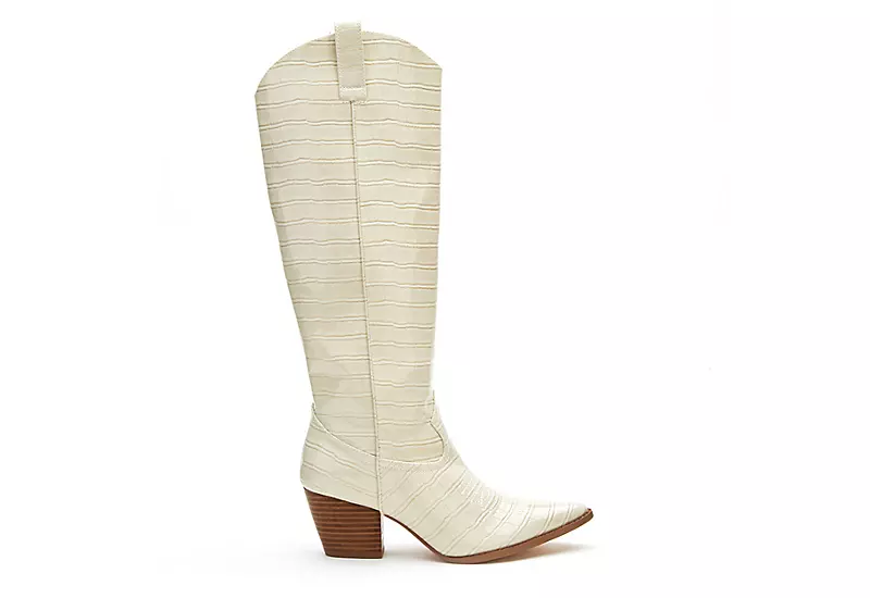 Coconuts Womens Jax Tall Western Boot - Ivory 4 Coconuts Womens Jax Tall Western Boot - Ivory - Image 2