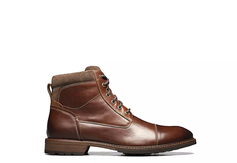Florsheim Mens Lodge Cap Toe Lace-up Boot - Chestnut 4 Florsheim Mens Lodge Cap Toe Lace-up Boot - Chestnut - Image 2