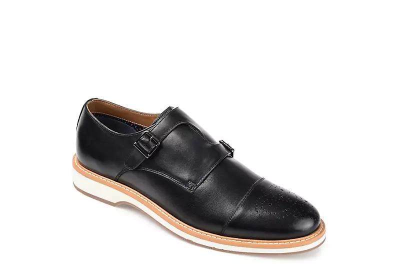 Thomas & Vine Mens Ransom Monk Strap Oxford - Black 3 Thomas & Vine Mens Ransom Monk Strap Oxford - Black