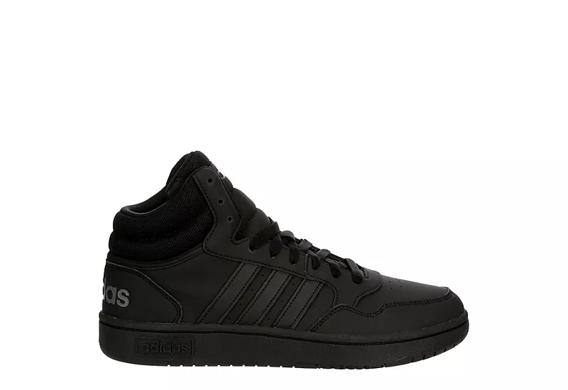 Adidas Mens Hoops 3.0 Mid Sneaker - Black 4 Adidas Mens Hoops 3.0 Mid Sneaker - Black - Image 2