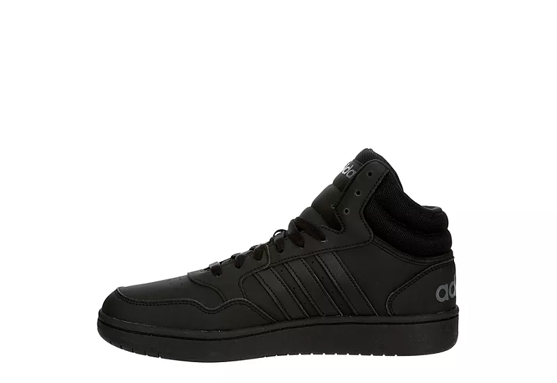 Adidas Mens Hoops 3.0 Mid Sneaker - Black 6 Adidas Mens Hoops 3.0 Mid Sneaker - Black - Image 4