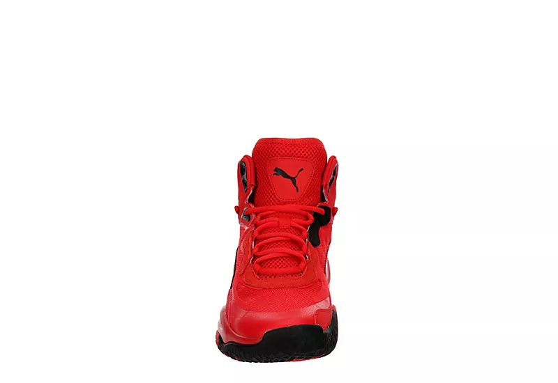 Puma Mens Playmaker Pro Mid Basketball Shoe - Red 5 Puma Mens Playmaker Pro Mid Basketball Shoe - Red - Image 3