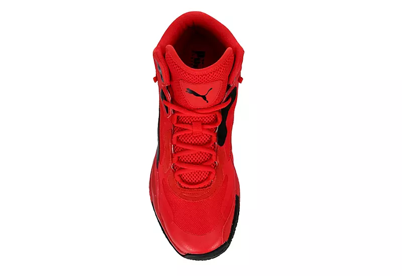 Puma Mens Playmaker Pro Mid Basketball Shoe - Red 8 Puma Mens Playmaker Pro Mid Basketball Shoe - Red - Image 6