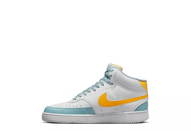Nike Mens Court Vision Mid Sneaker - White 5 Nike Mens Court Vision Mid Sneaker - White - Image 3
